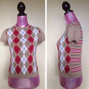 Burberry Argyle and Striped Sweater